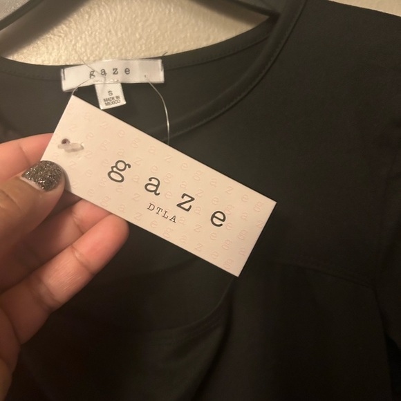 Gaze shirt - black peekaboo long sleeve NWT - Picture 6 of 9
